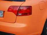 Foliendesign Barnim Vollverklebung Audi A4 B7 Avant orange Carbon Loog Trgriffe