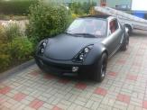 Foliendesign Barnim Vollverklebung Creative Design Smart Roadster schwarz matt