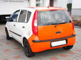 vollverklebung mitsubishi colt schwarz orange weiss oracal 970 07