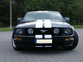 vollverklebung streifen design ford mustang schwarz 04