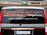 foliendesign vollverklebung fahrzeugwerbung carports und garagen lengemann 05